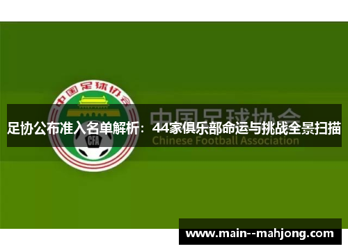 足协公布准入名单解析:44家俱乐部命运与挑战全景扫描 足协公布准入名单解析:44家俱乐部命运与挑战全景扫描
